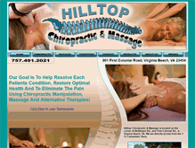 Tablet Screenshot of hilltopchiropracticmassage.net